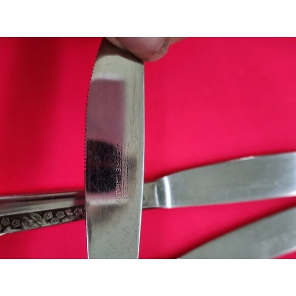 Unknown Pattern True Stainless Sears Warner Set of 4 Dinner Knives - Picture 5 of 5